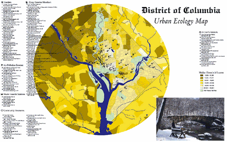 map of dc metro. D.C. Metro Urban Ecology Map